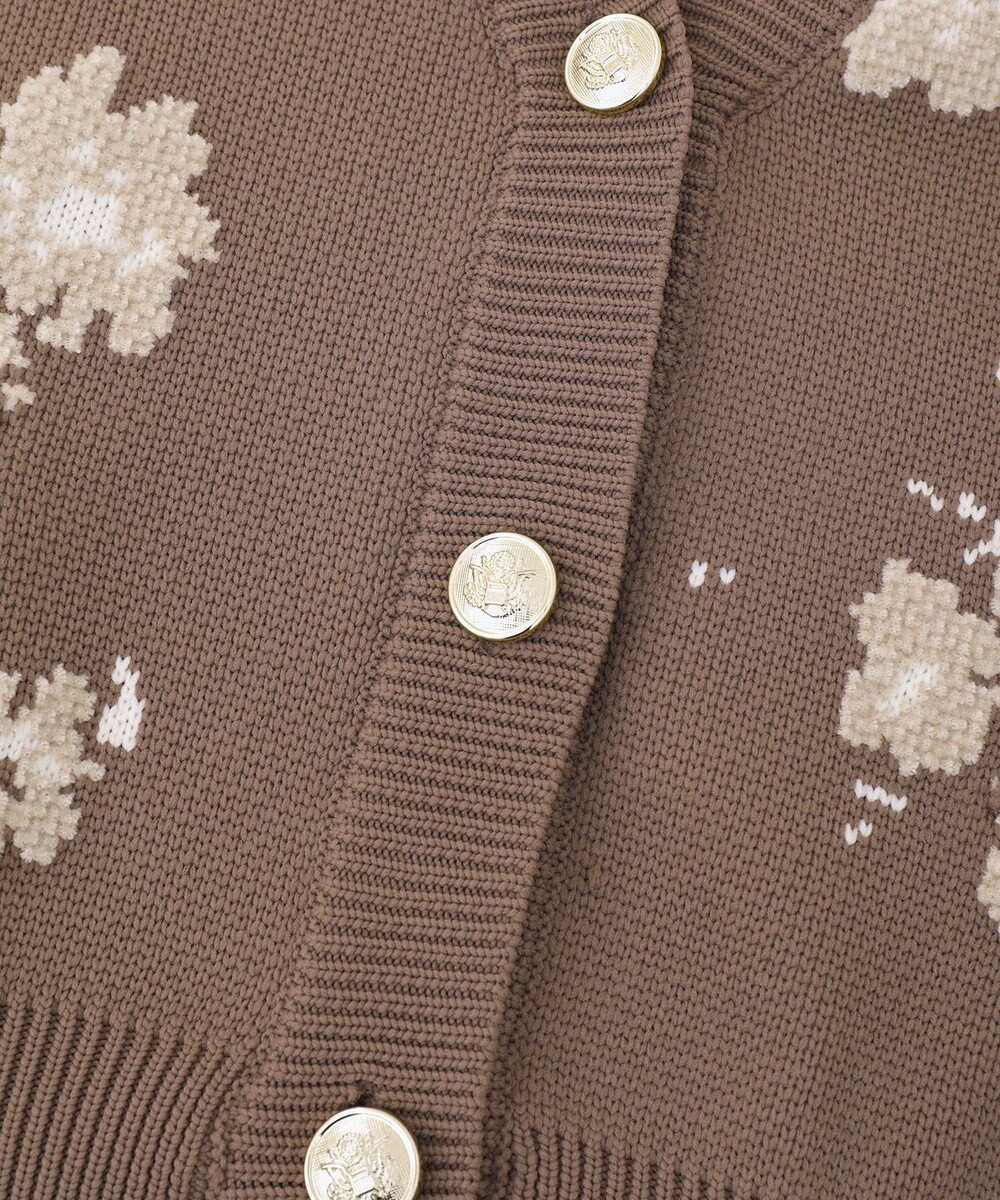 earth music&ecology SET2点フラワージャガードカーデ+ビスチェ 