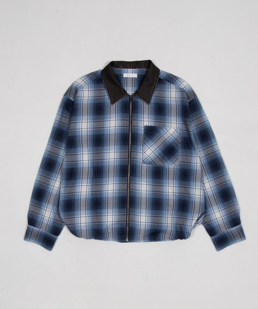 WEGO 【ユニセックス着用ITEM】オンブレチェックシャツジャケット 