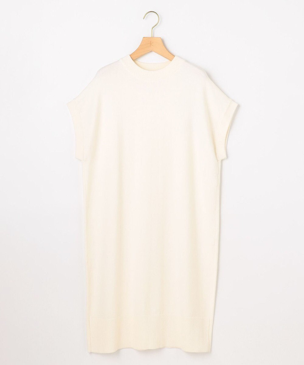 組曲 コットンカシミヤMIXチュニック丈ニットワンピース 
