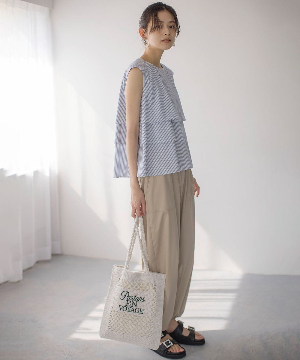 組曲 L ポリエステルレーヨンツイル パンツ 