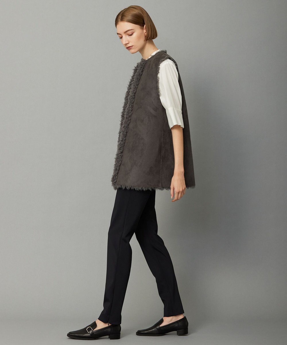 ICB 【リバーシブル着用可能】フェイクムートン ジレ 
