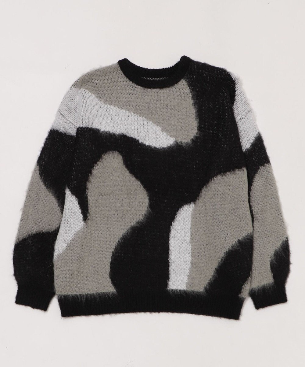 WEGO 【2025年秋冬新作】シャギーパターンニットBIGプルオーバー 