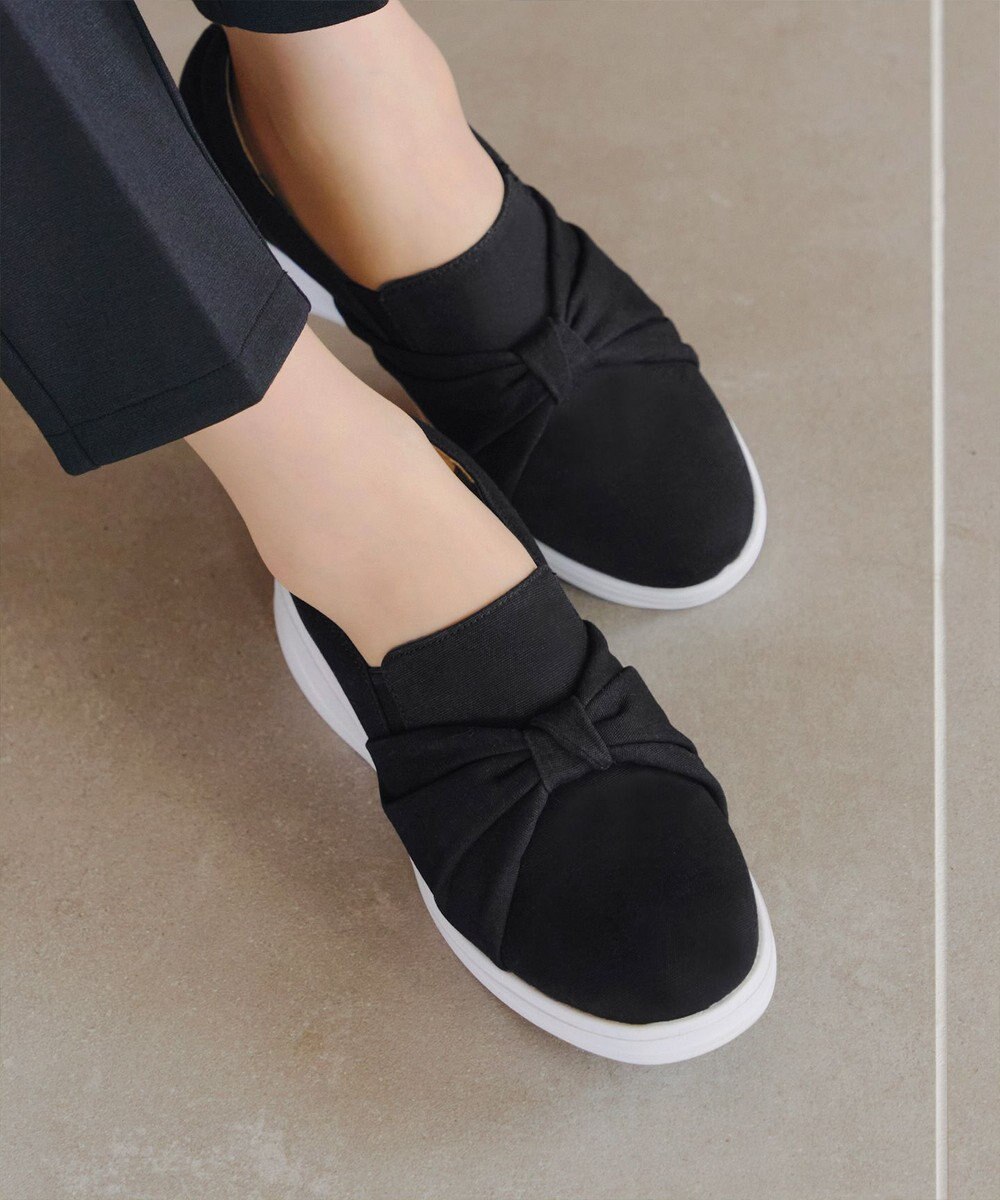 Tiaclasse 【安田美沙子さん着用】キャンバスリボンスリッポン 