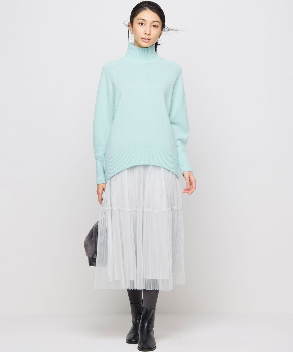 組曲 L ラメチュールプリーツ スカート 