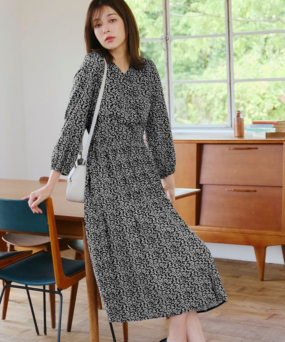 Tiaclasse 【洗える・新色追加】パフスリーブプリーツワンピース 