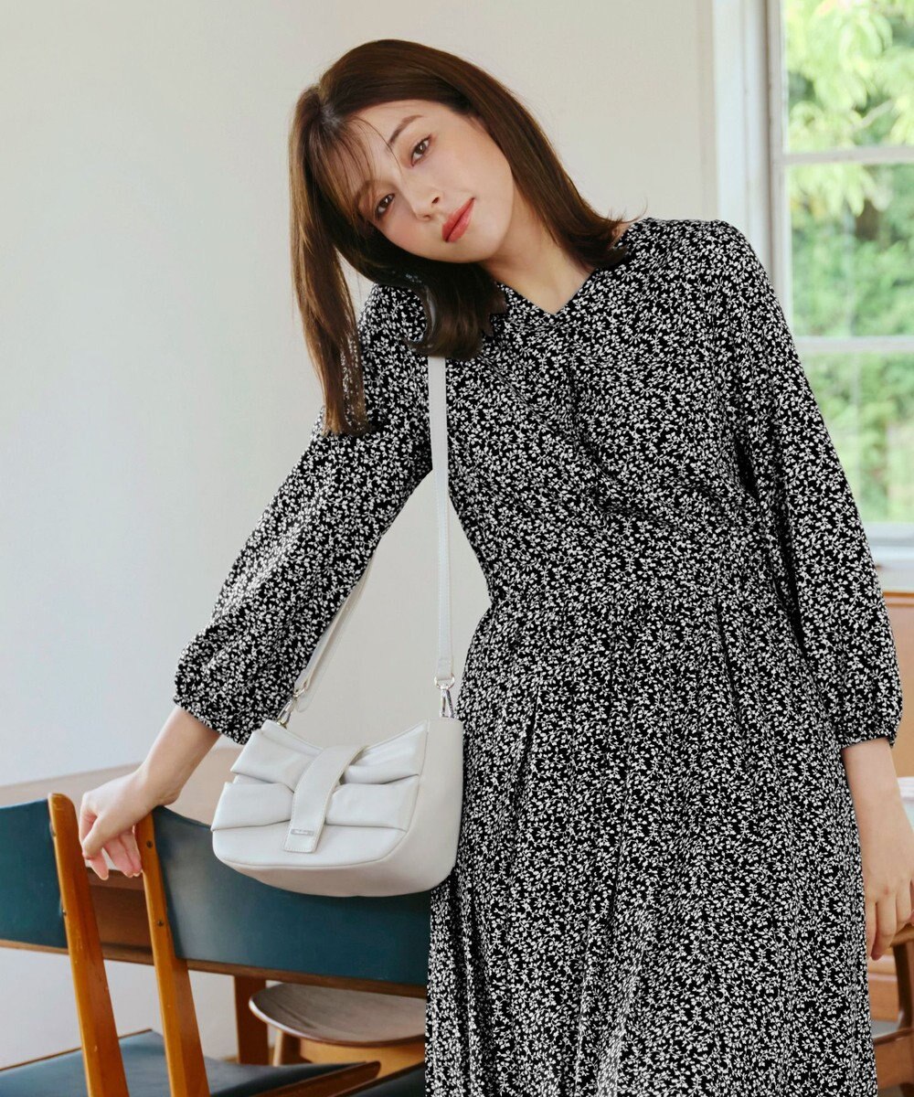 Tiaclasse 【洗える・新色追加】パフスリーブプリーツワンピース 