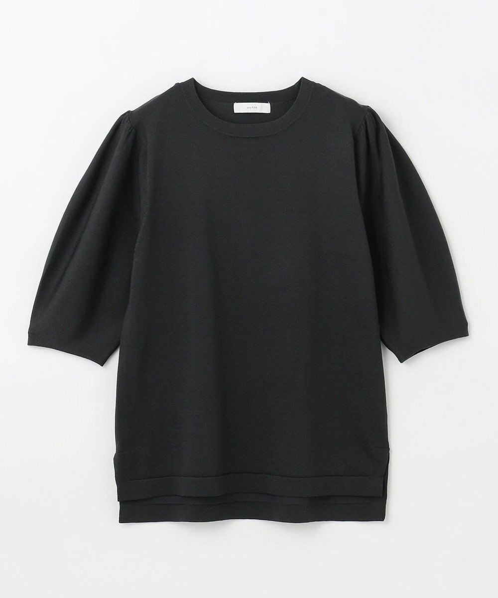 ANY 【洗濯機可】パフスリーブニットプルオーバー 