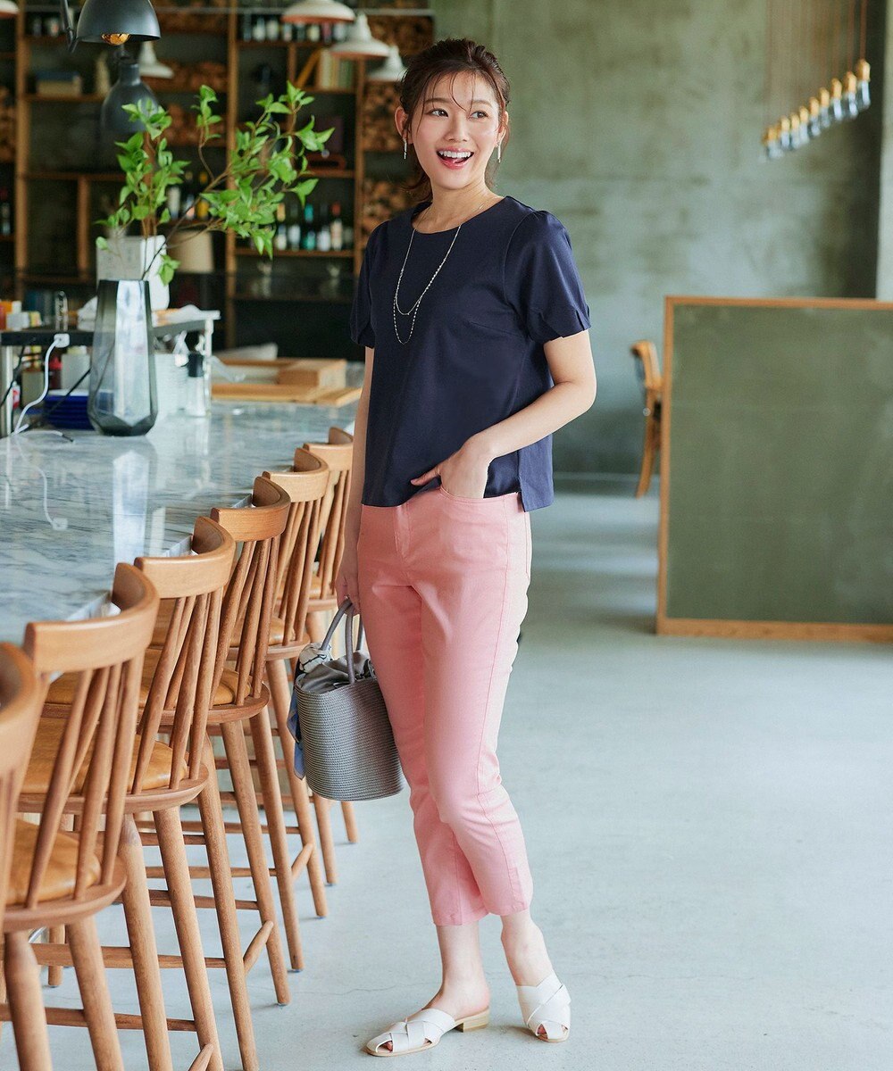 Tiaclasse 【UVケア・接触冷感】“あまラク” タックパフスリーブカットソートップス 