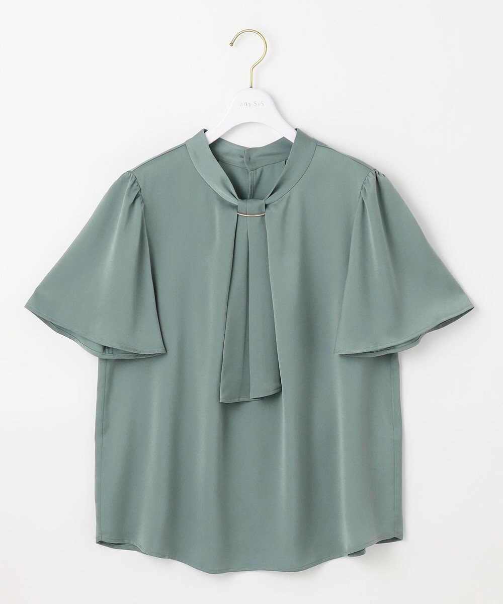 ANY SIS 【洗える】4WAY半袖 ボウブラウス 