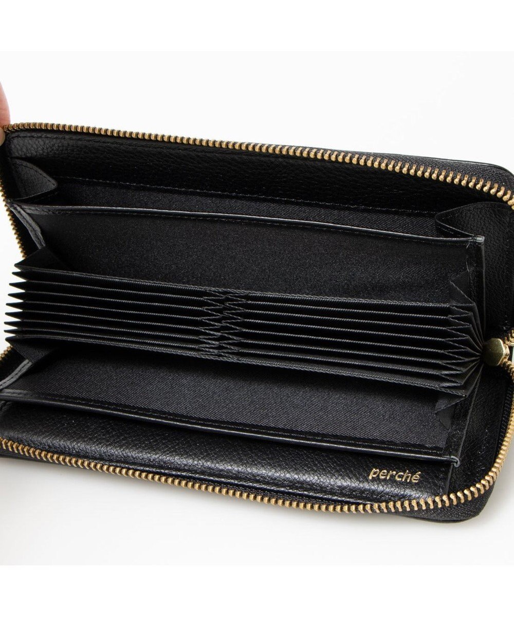UNBILLION ペルケ perche / ドット型押し・ジャバラカード長財布 