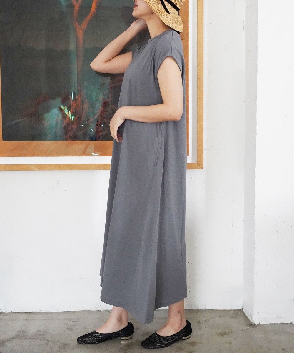TOQUE 〈大草直子さんアドバイザー〉【天然素材】タンギスコットン天竺 ワンピース 