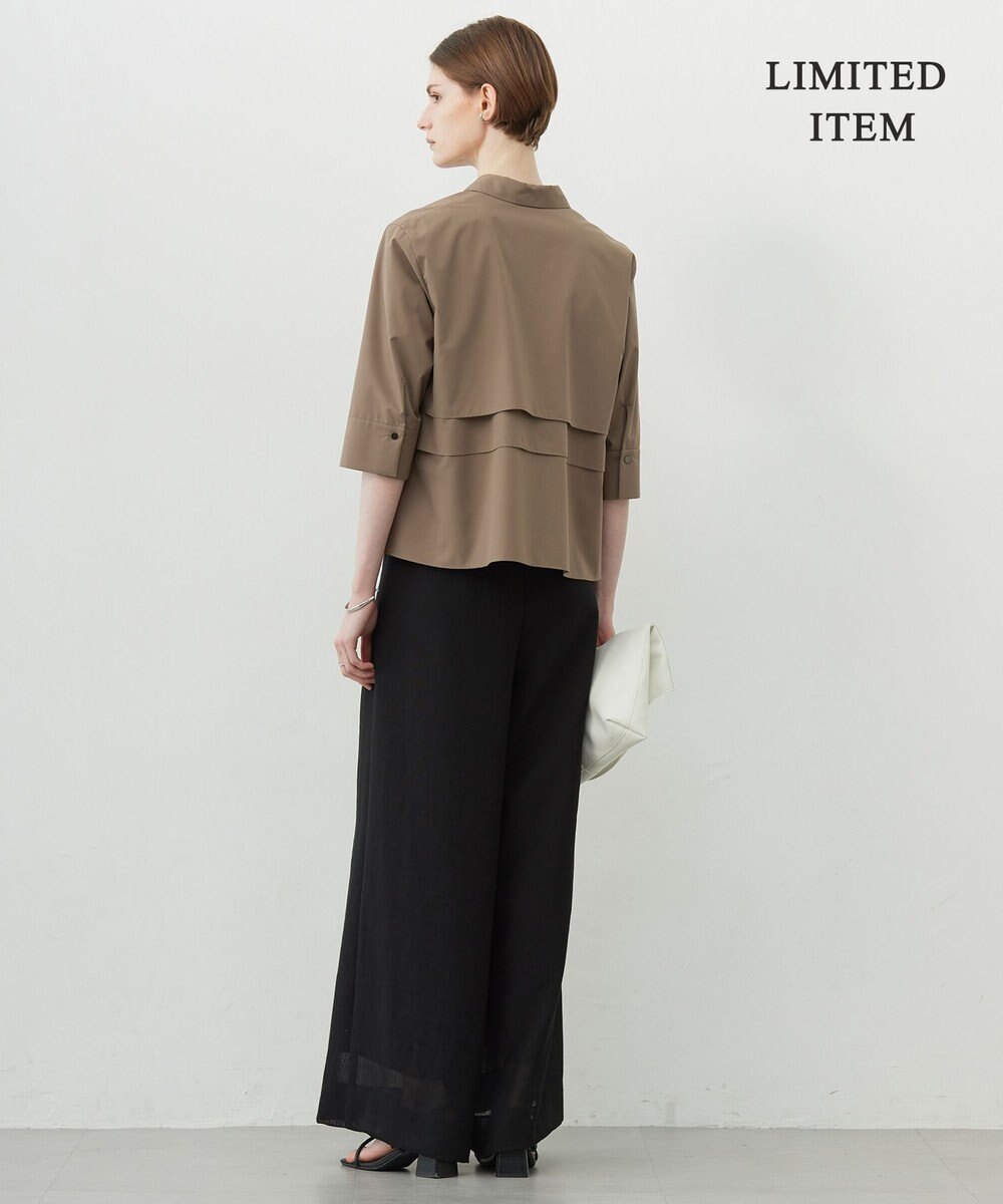 ICB 【WEB限定・洗える】クリーンブロード クロップドシャツ 