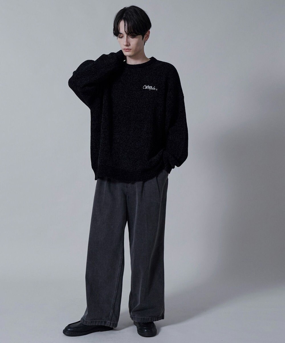 WEGO ベロアモールワンポイントプルオーバー 