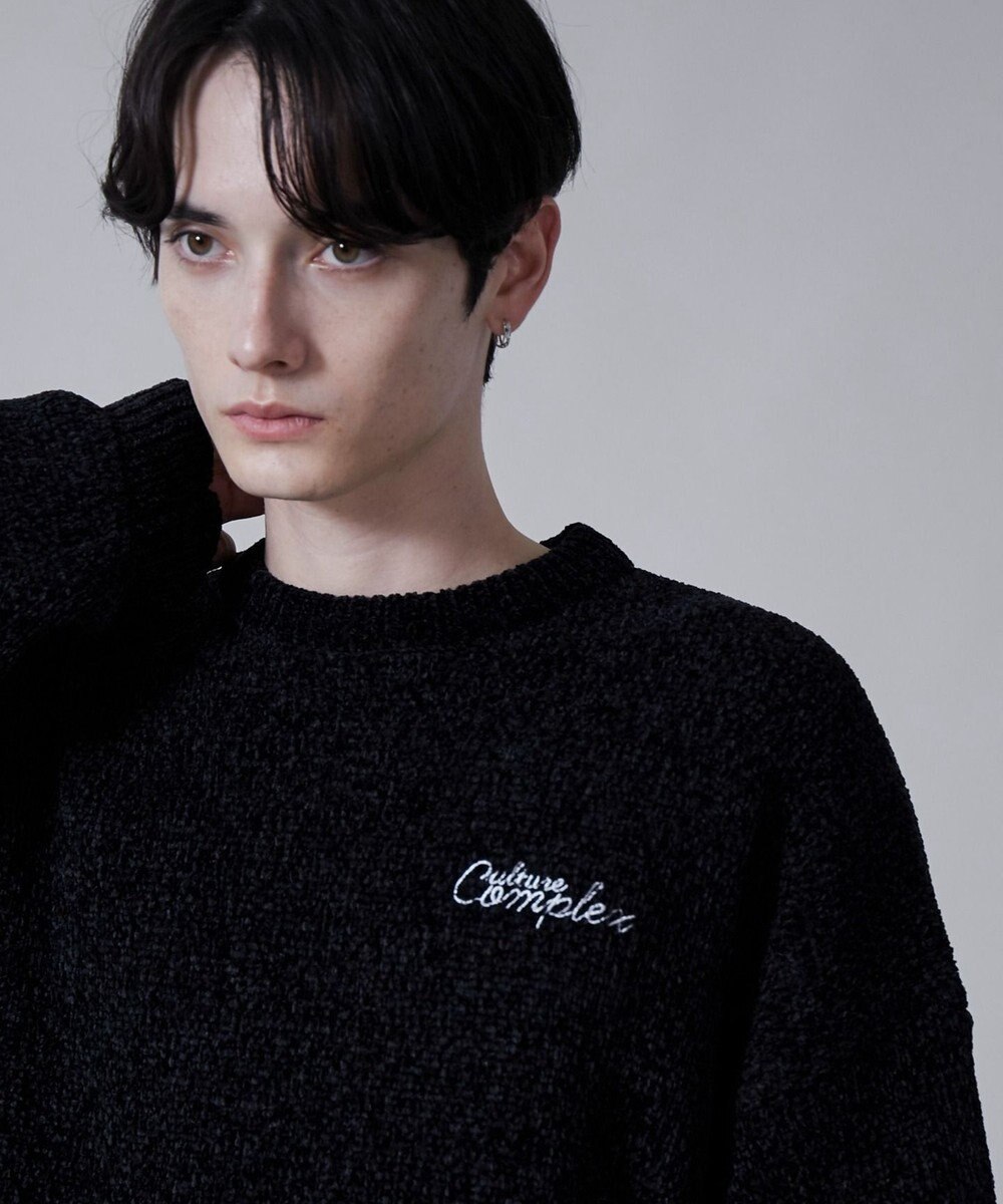 WEGO ベロアモールワンポイントプルオーバー 