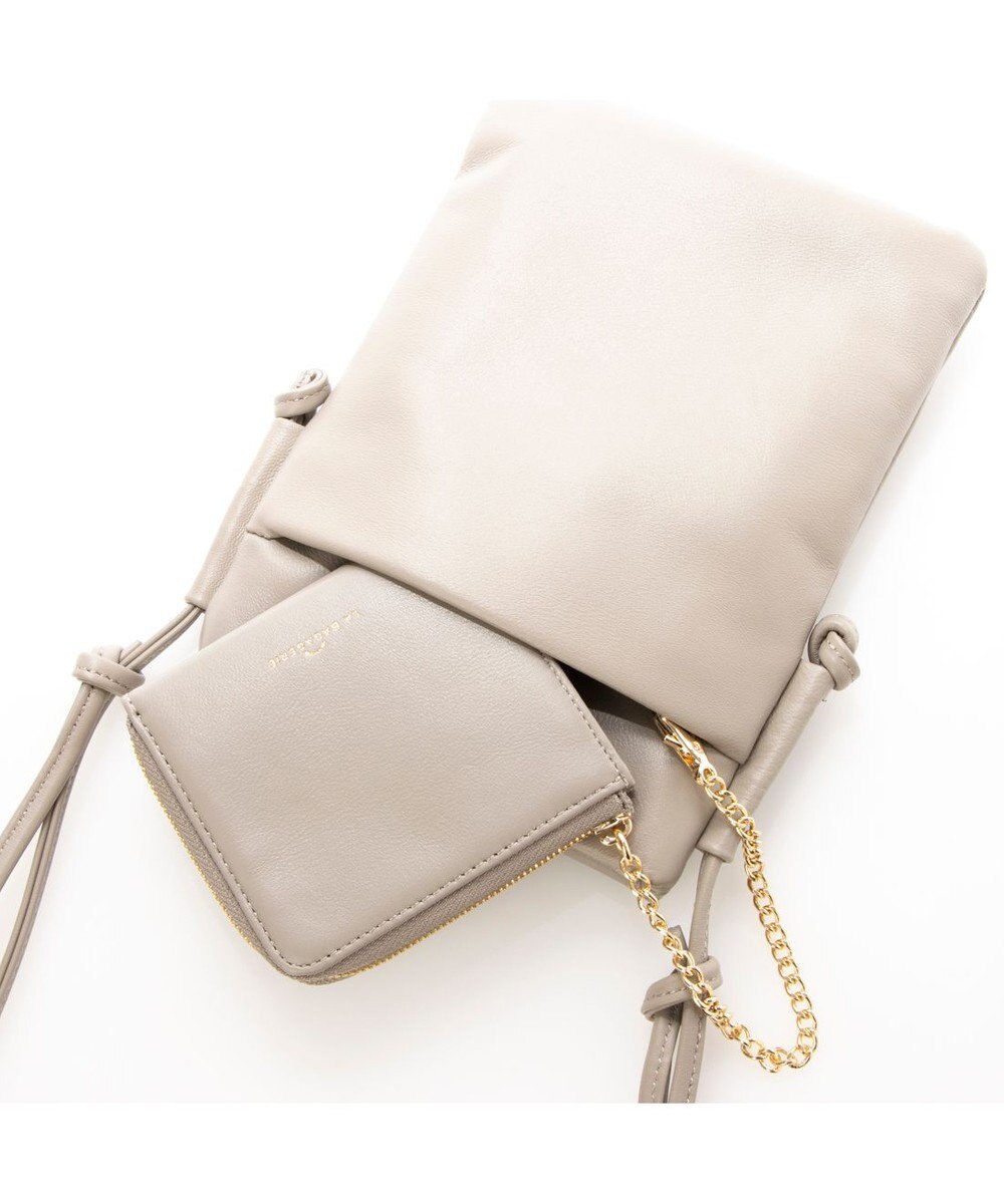 LA BAGAGERIE ミニ財布付き サイドノットショルダー 