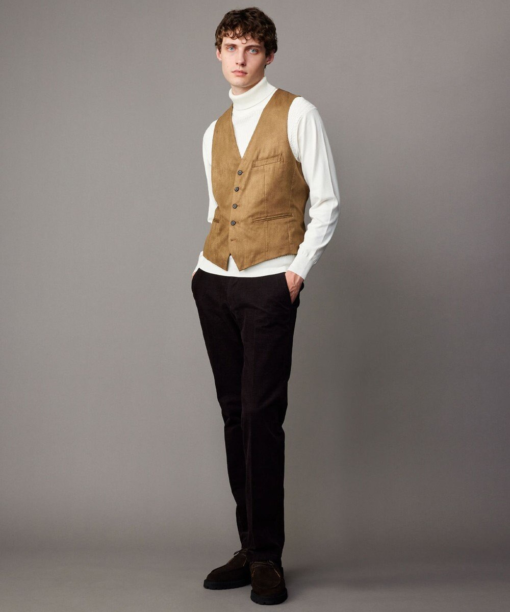 JOSEPH ABBOUD 【キングサイズ・ウエストも伸びる！/ストレッチ/暖かい/オーガニック】オーガニックカルゼストレッチ パンツ 