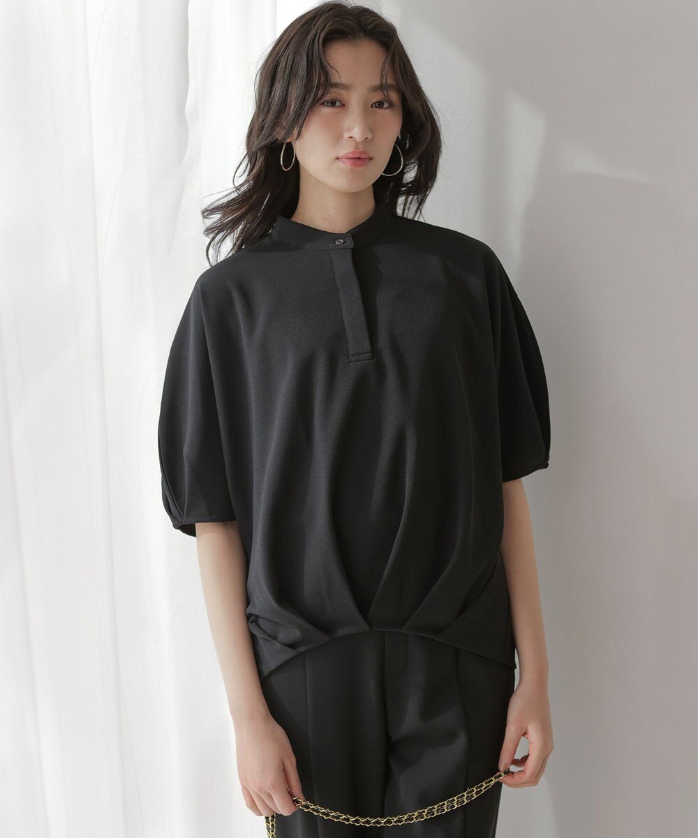 組曲 【WEB限定】ジョーゼットジャージードルマンスリーブ ブラウス 