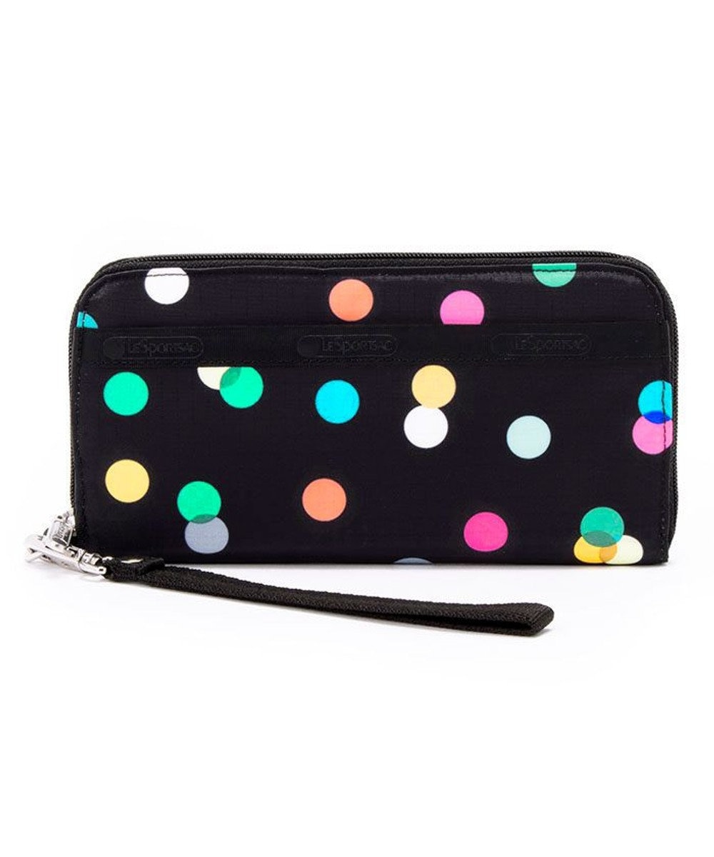 LeSportsac TECH WALLET WRISTLET/マルチカラードッツブラック マルチカラードッツブラック