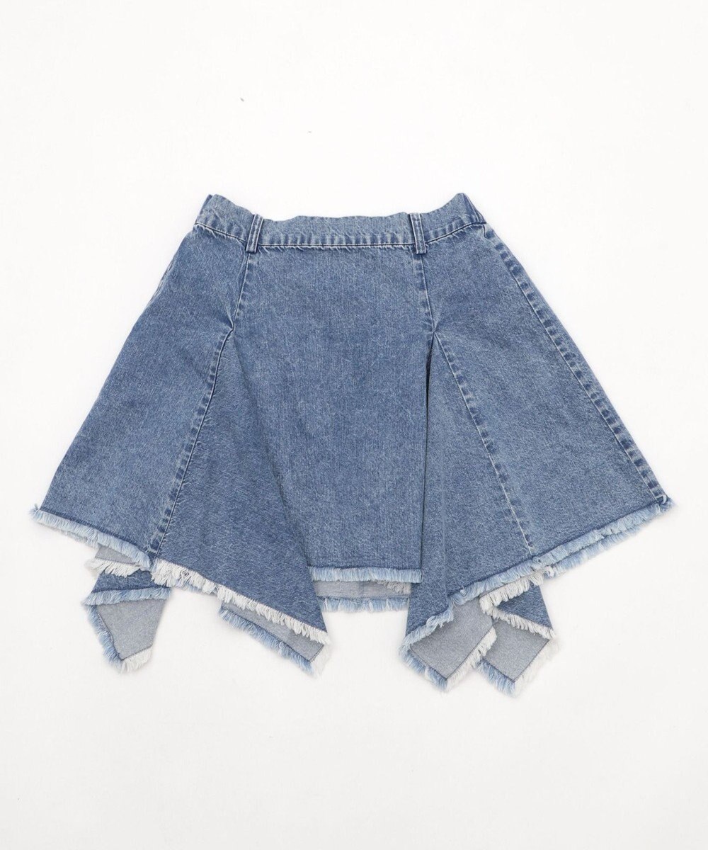 WEGO 【ウエストゴム】イレヘムデニムミニスカート 