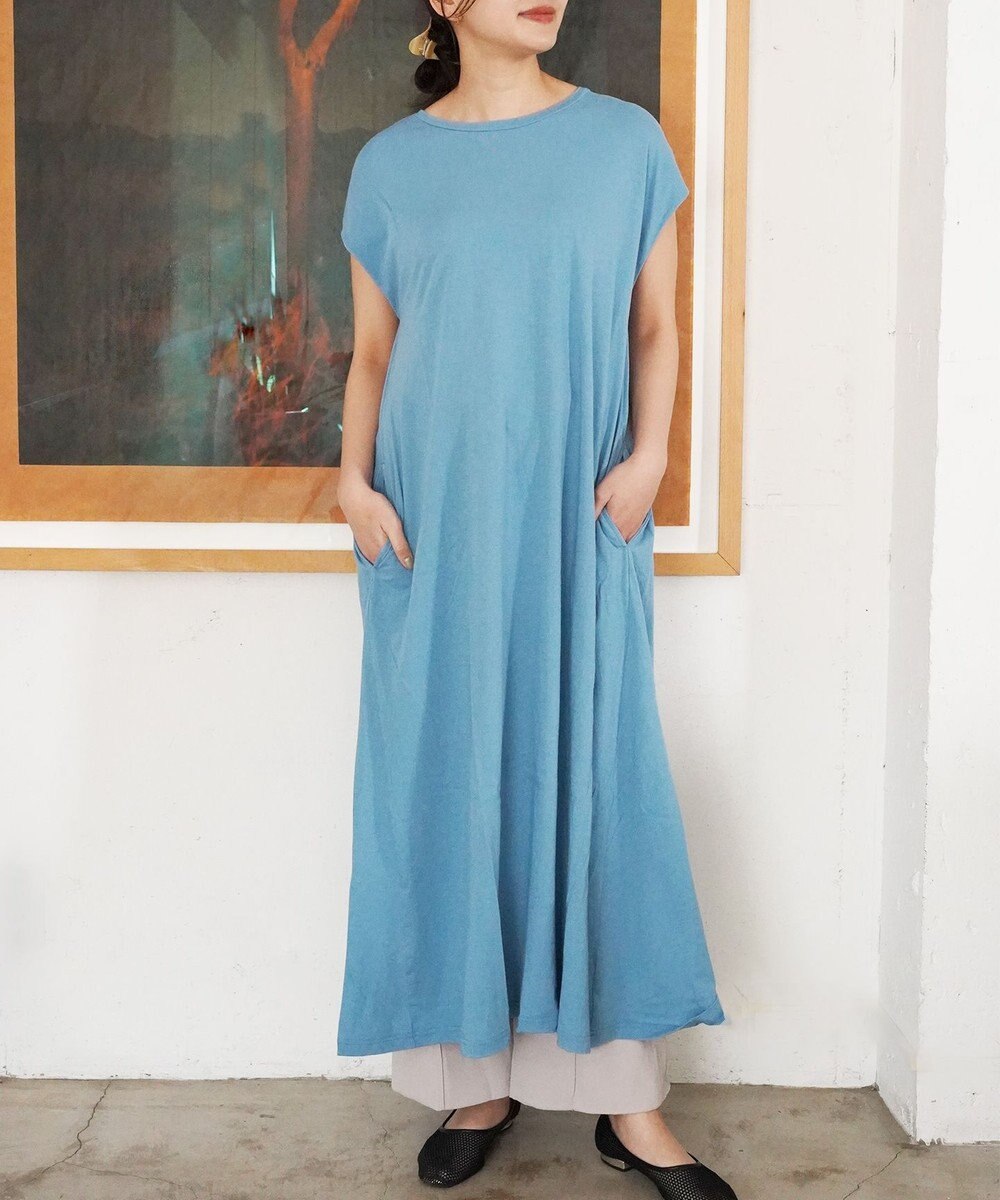 TOQUE 〈大草直子さんアドバイザー〉【天然素材】タンギスコットン天竺 ワンピース 