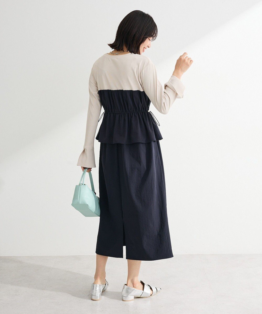 Green Parks ペプラムドッキングワンピース 