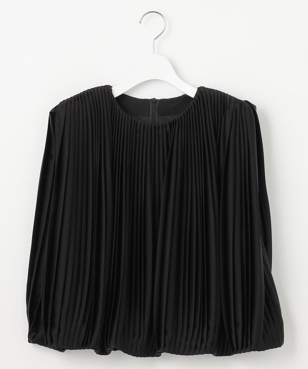 23区 L 【エステータ】ドレープサテン プリーツブラウス 