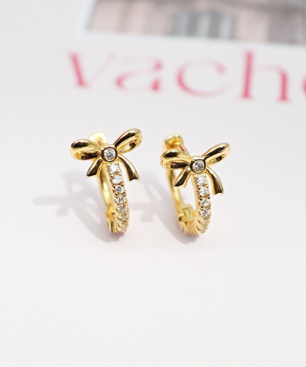 Tiaclasse 【安田美沙子さん着用・金属アレルギー対応】リボンフープピアス 