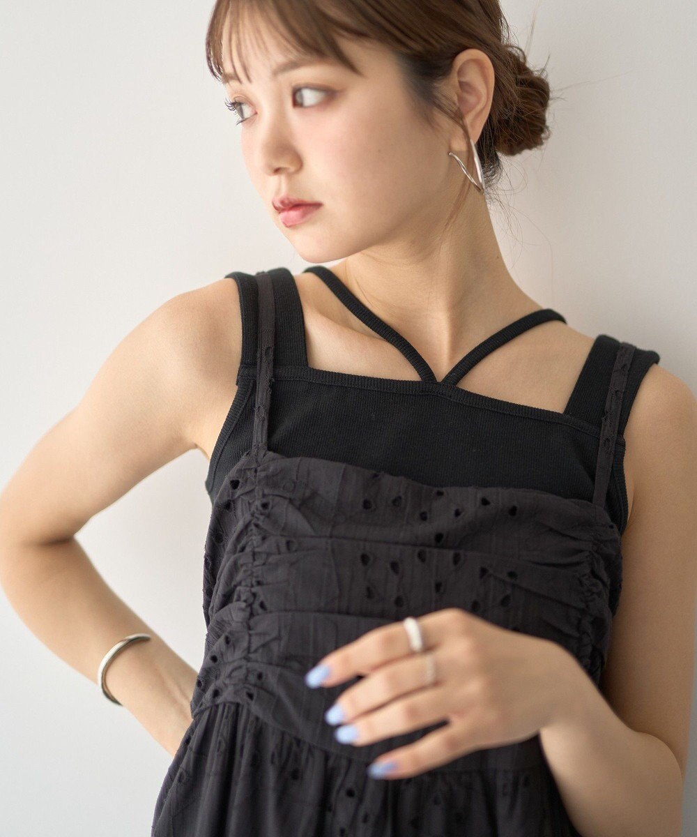 earth music&ecology レイヤードカットタンクトップ 