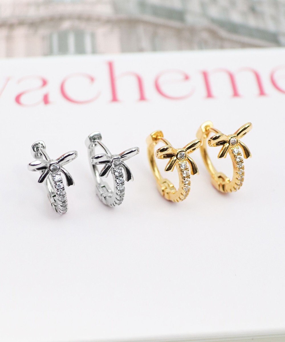 Tiaclasse 【安田美沙子さん着用・金属アレルギー対応】リボンフープピアス 