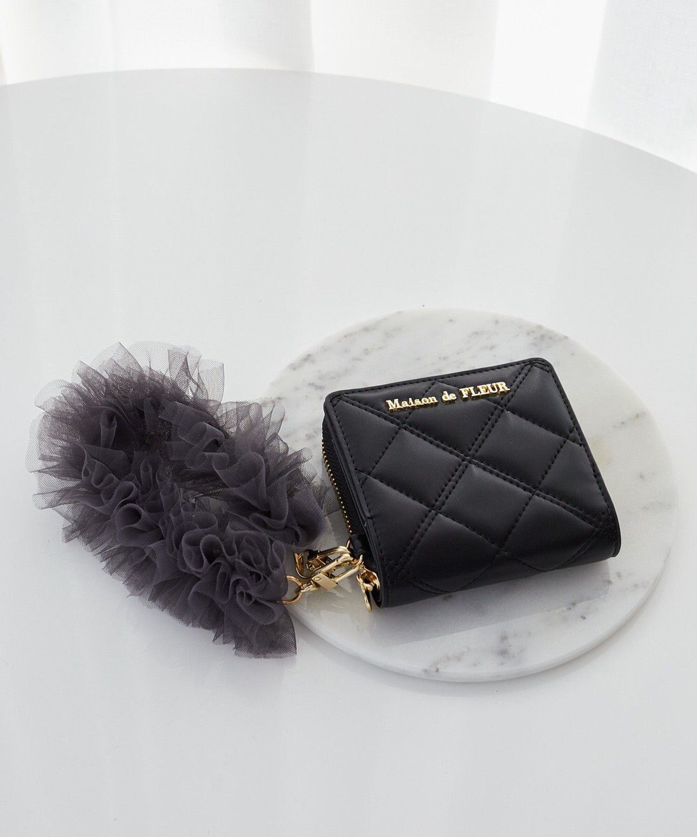 Maison de FLEUR チュールストラップウォレット 