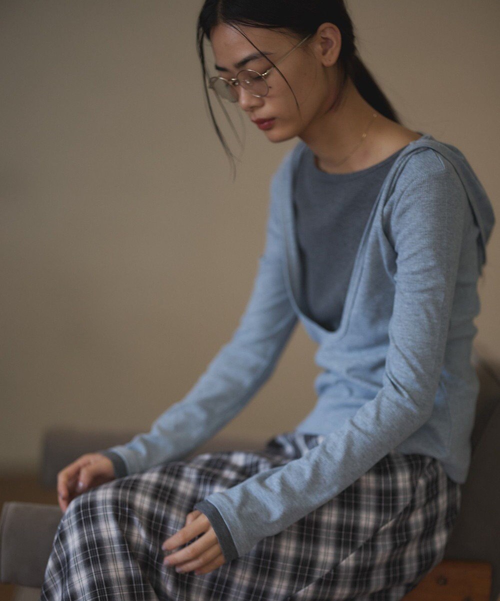 CRAFT STANDARD BOUTIQUE レイヤード風フード付きプルオーバー 