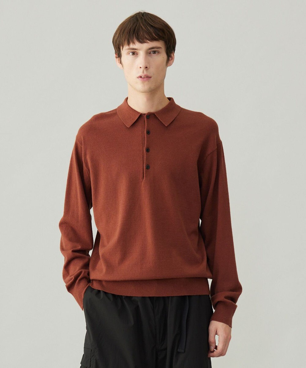 UNFILO MENS ライトウォーム ニットポロ 