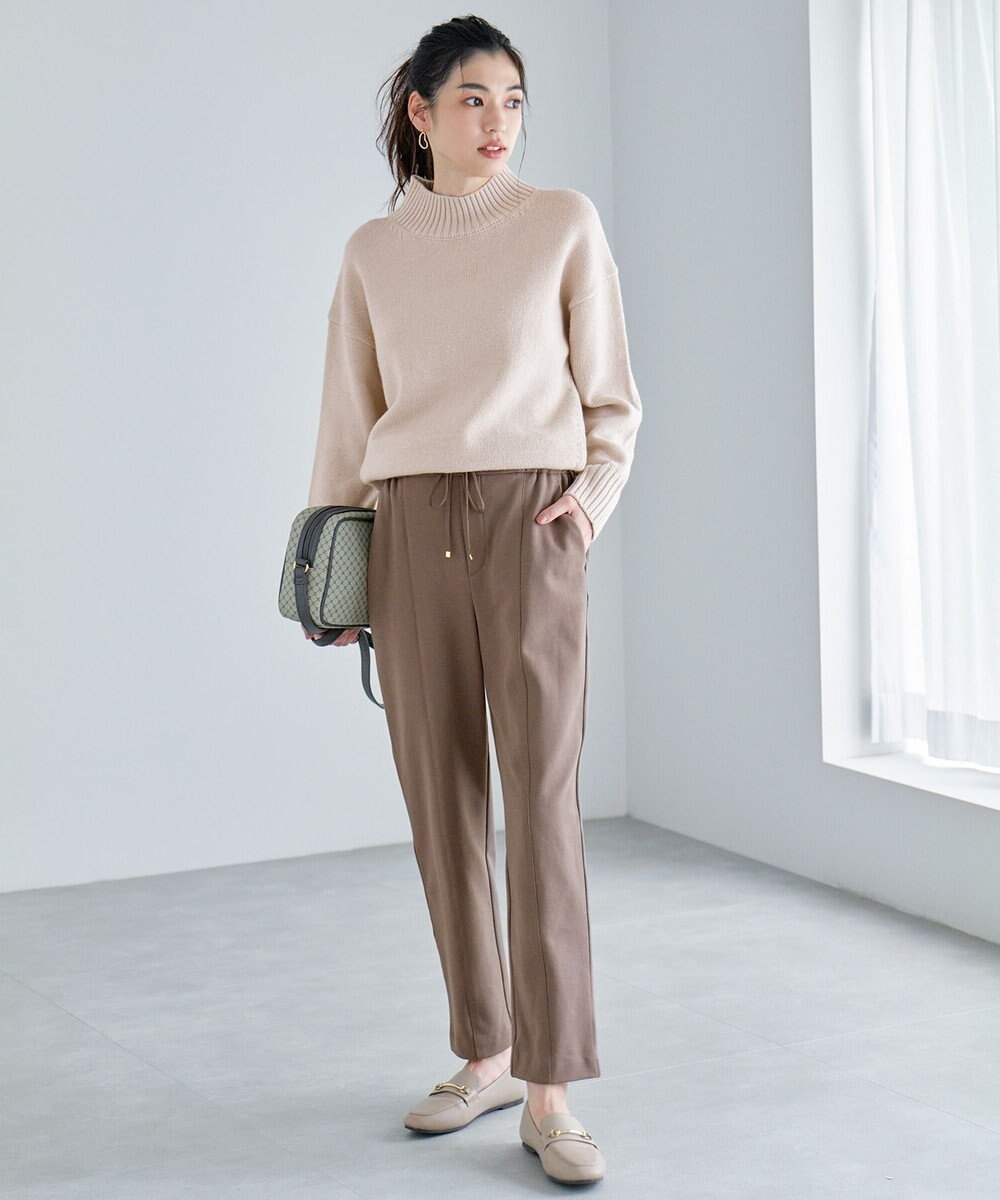 ANY L 【ストレッチ/ウエストゴム】エニィーヒート テーパードパンツ 