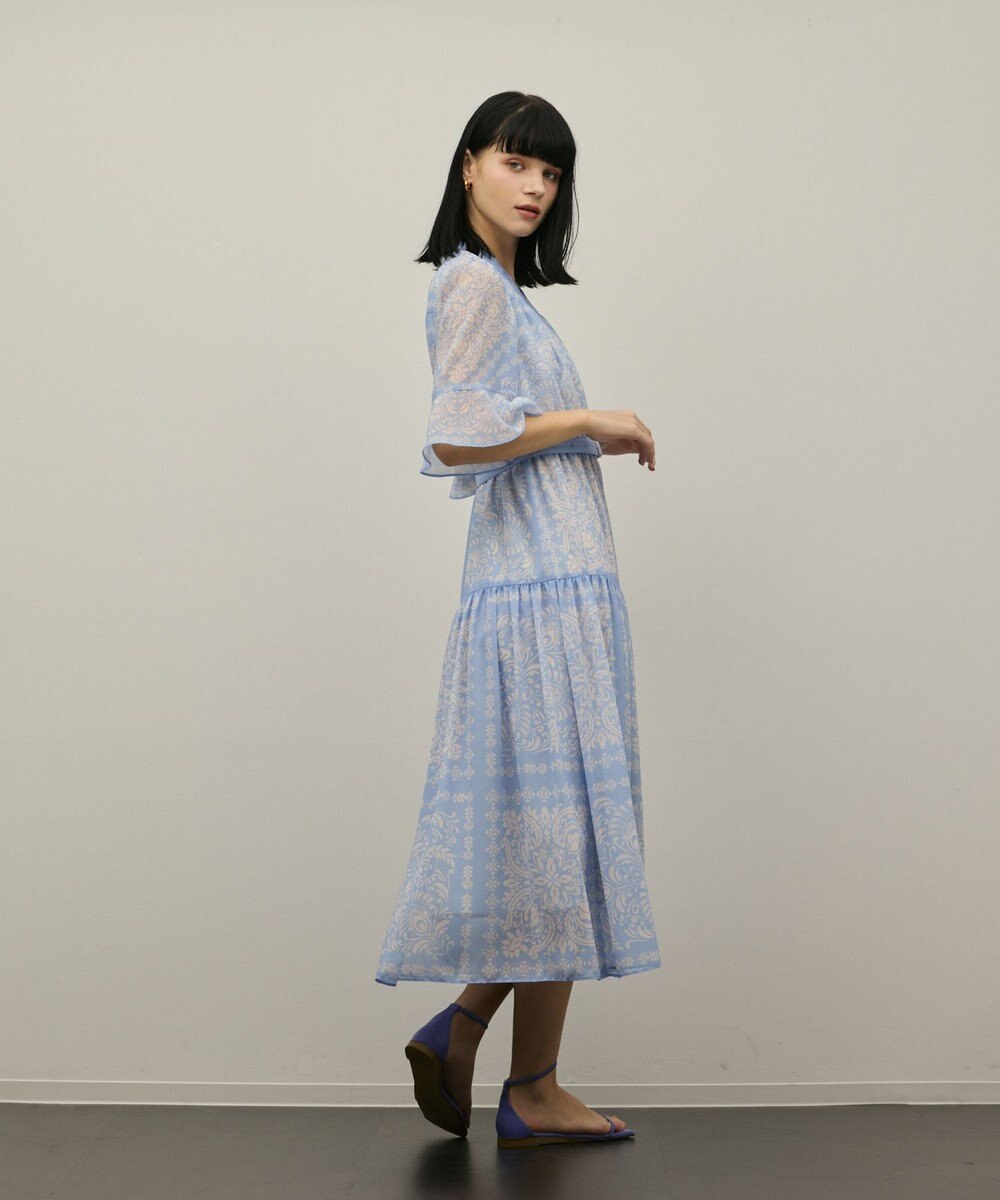 GRACE CONTINENTAL ペイズリーカレイドプリントワンピース 