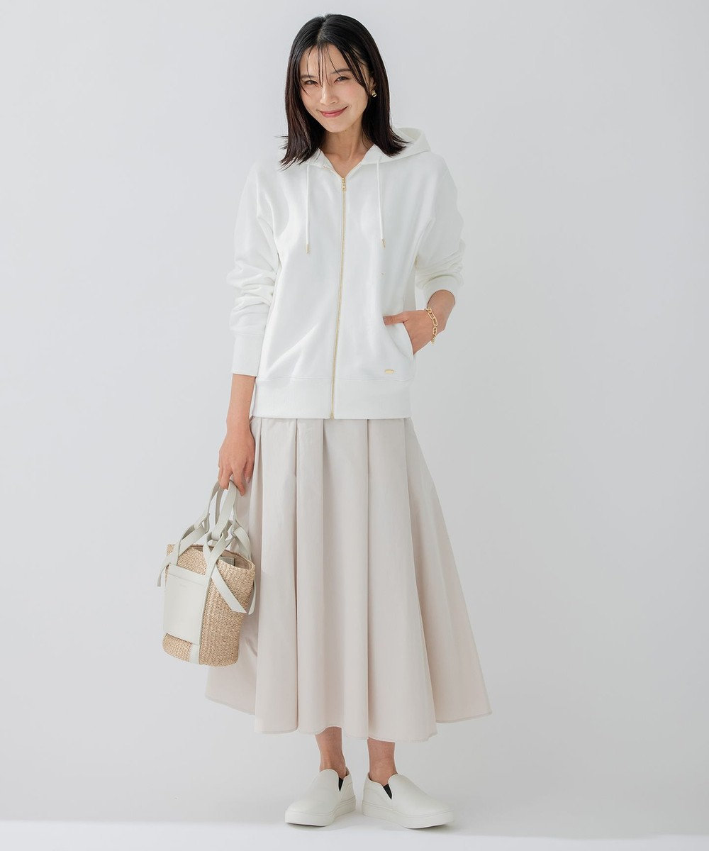 23区 【洗える】オーガニックコットンテリー ジップアップ フーディー 