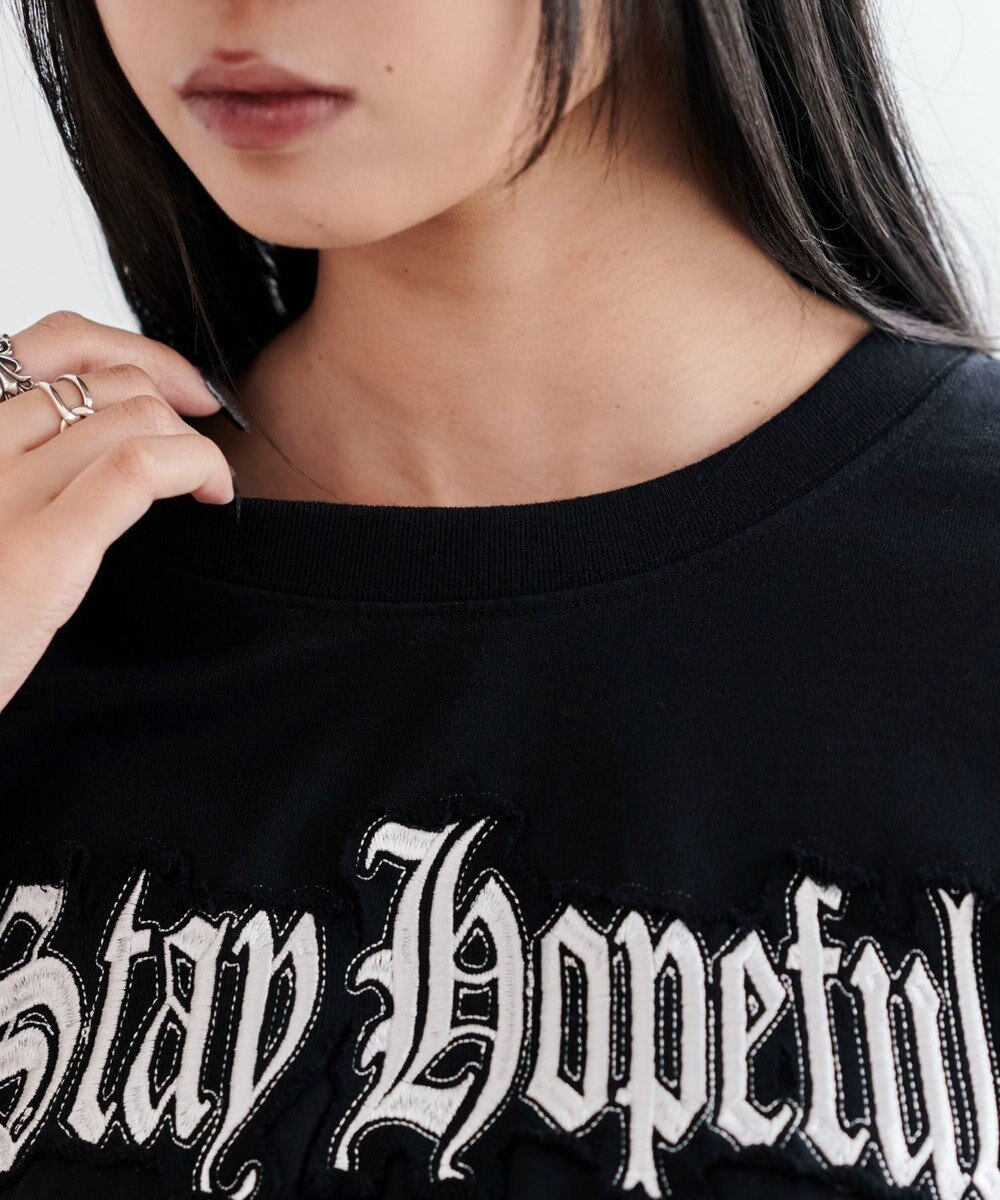 WEGO グラフィックサイドドロストショートT 