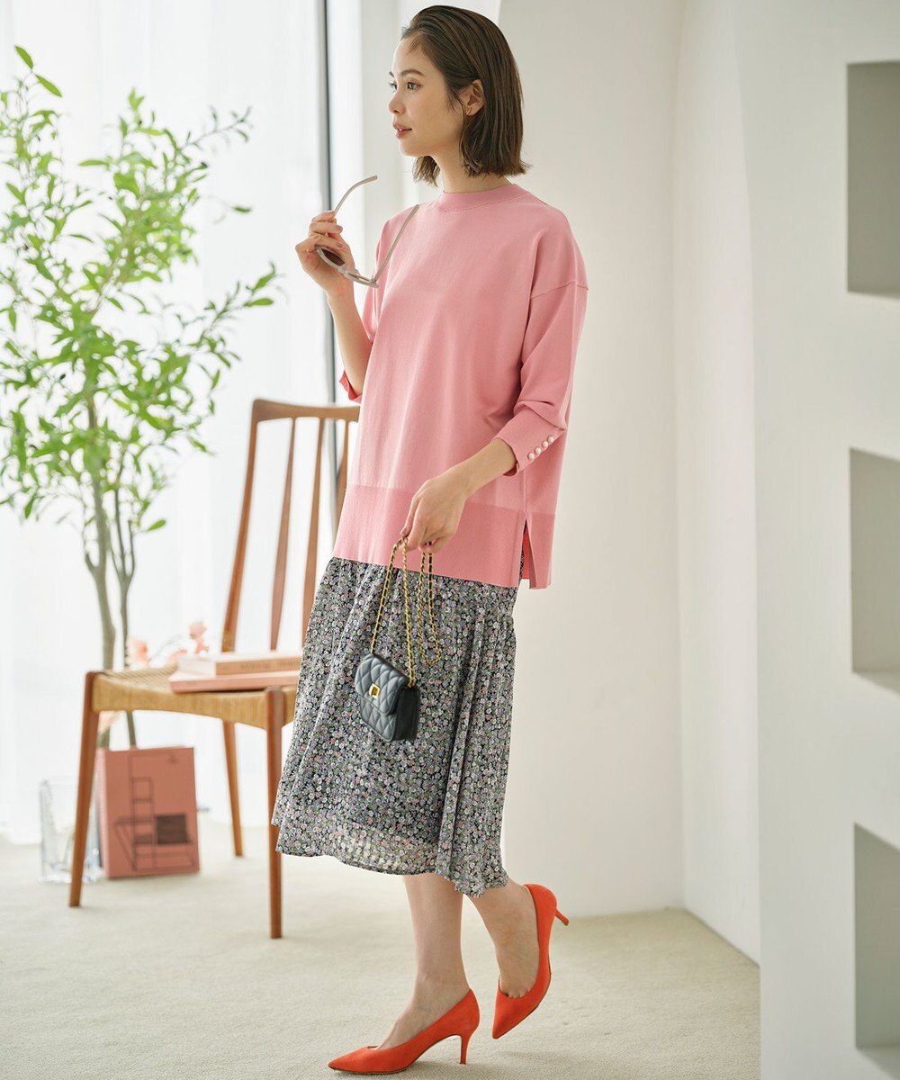 組曲 L 【WEB限定】コットンポリエステル リラクシーニット 