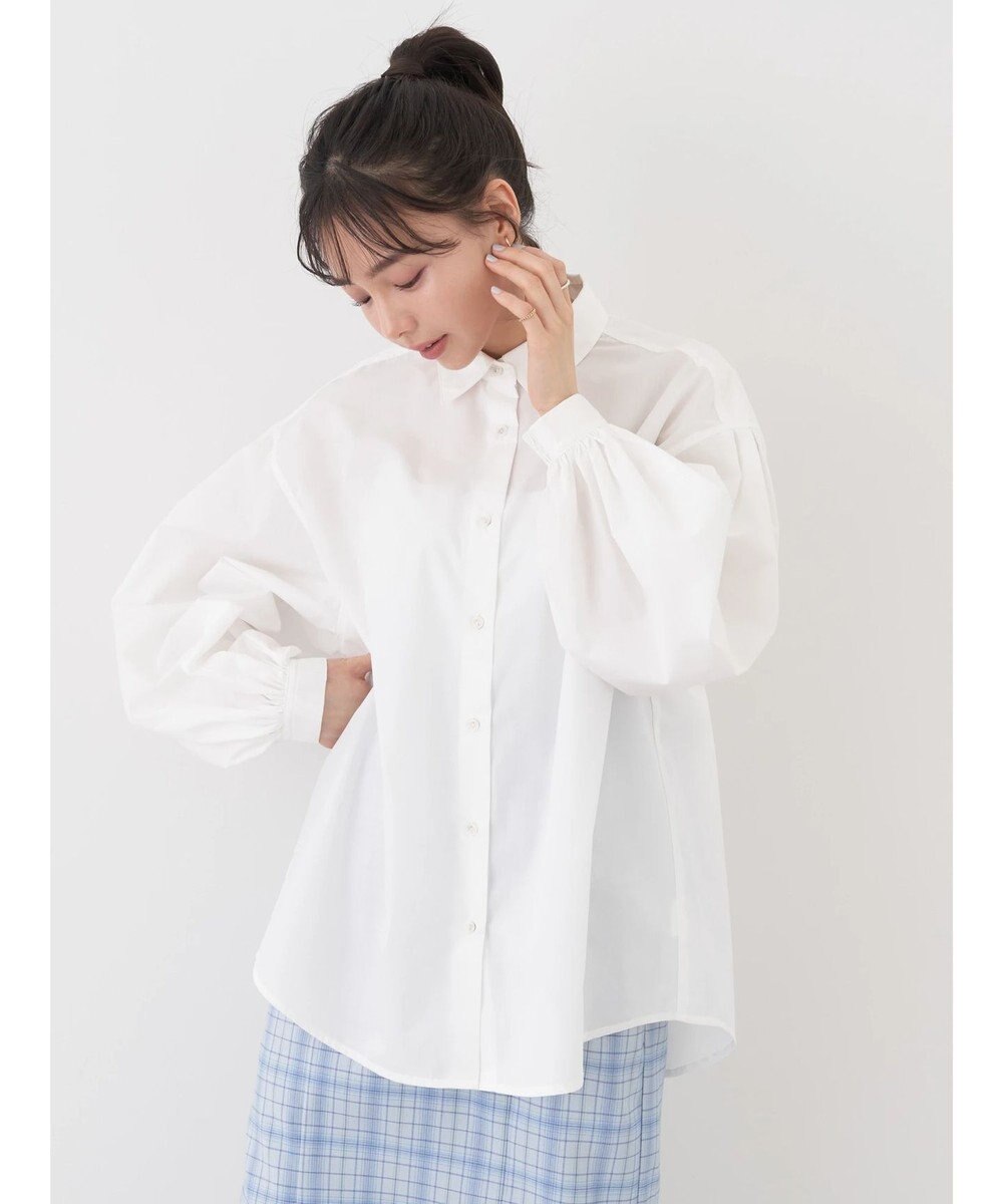 earth music&ecology 袖タックブラウス 