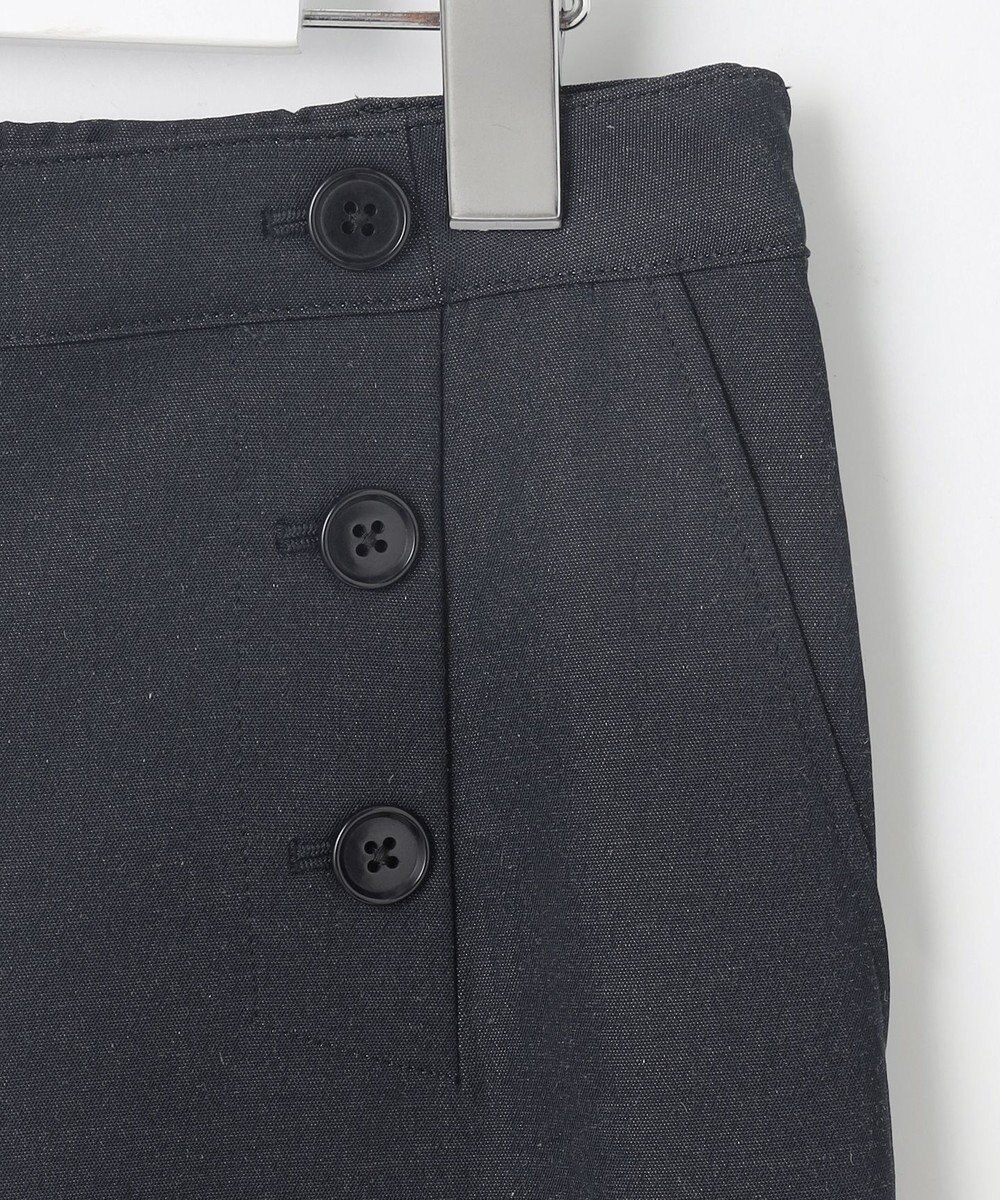 J.PRESS LADIES 【洗える・接触冷感・UVケア・吸水速乾・防透け】麻シェルドライ ワイドストレート マリン パンツ 