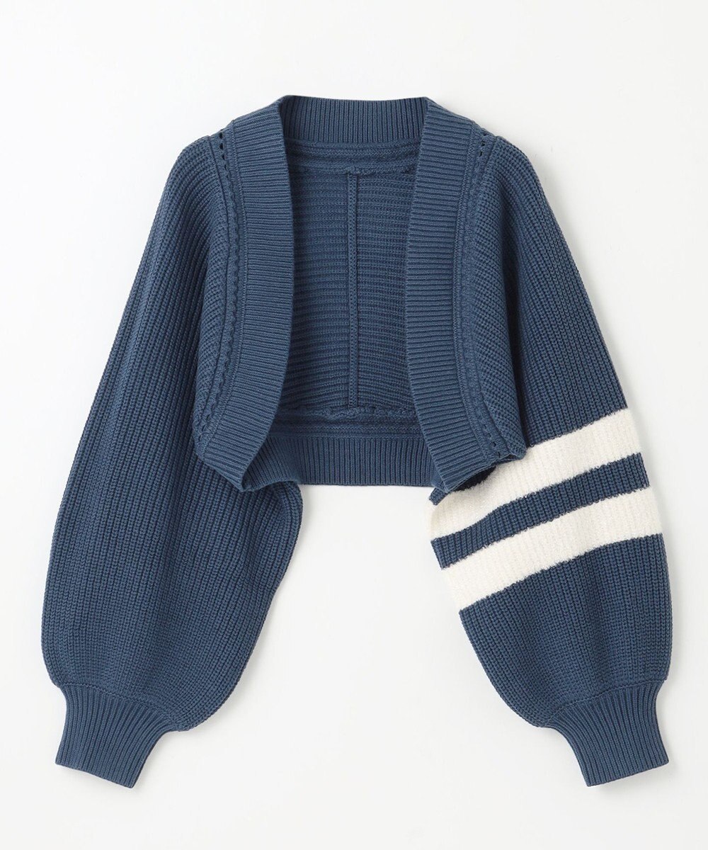 GRACE CONTINENTAL 畦ショートニットカーディガン 