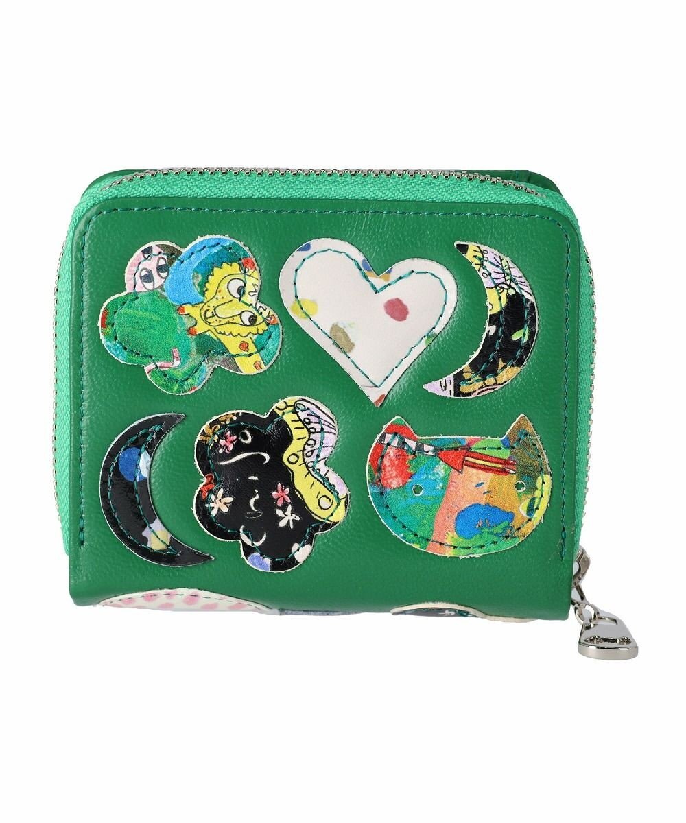 tsumori chisato CARRY tcパッチワーク ラウンドファスナー2つ折り財布 