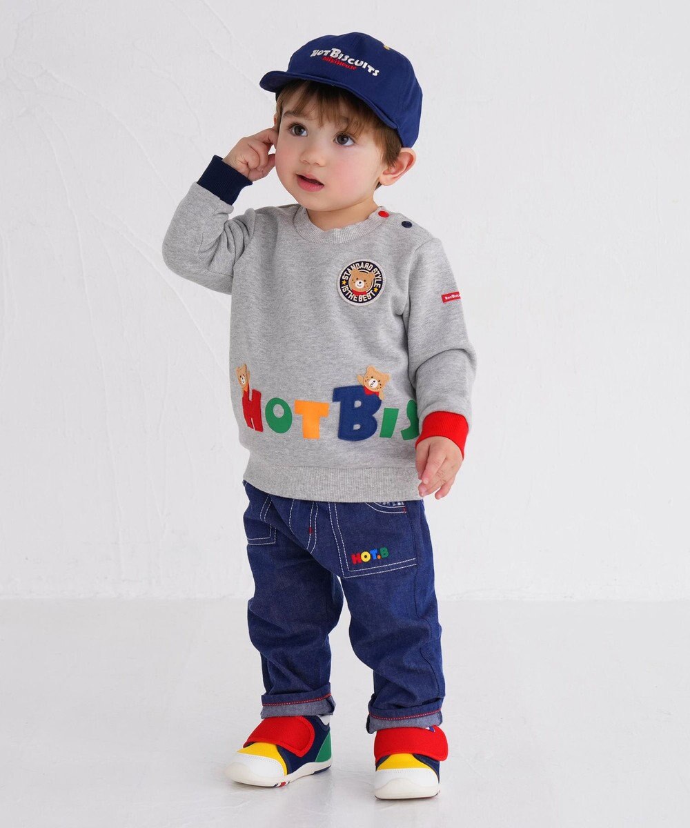 MIKI HOUSE HOT BISCUITS 【46-54cm】 バイカラー ロゴキャップ 