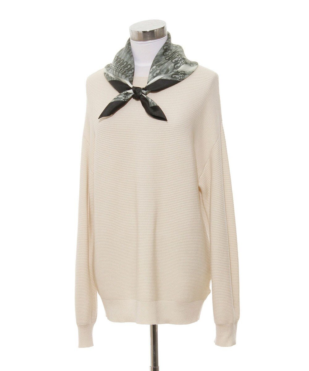 MOONBAT FURLA モノグラム柄シルク100%スカーフ 65×65cm 