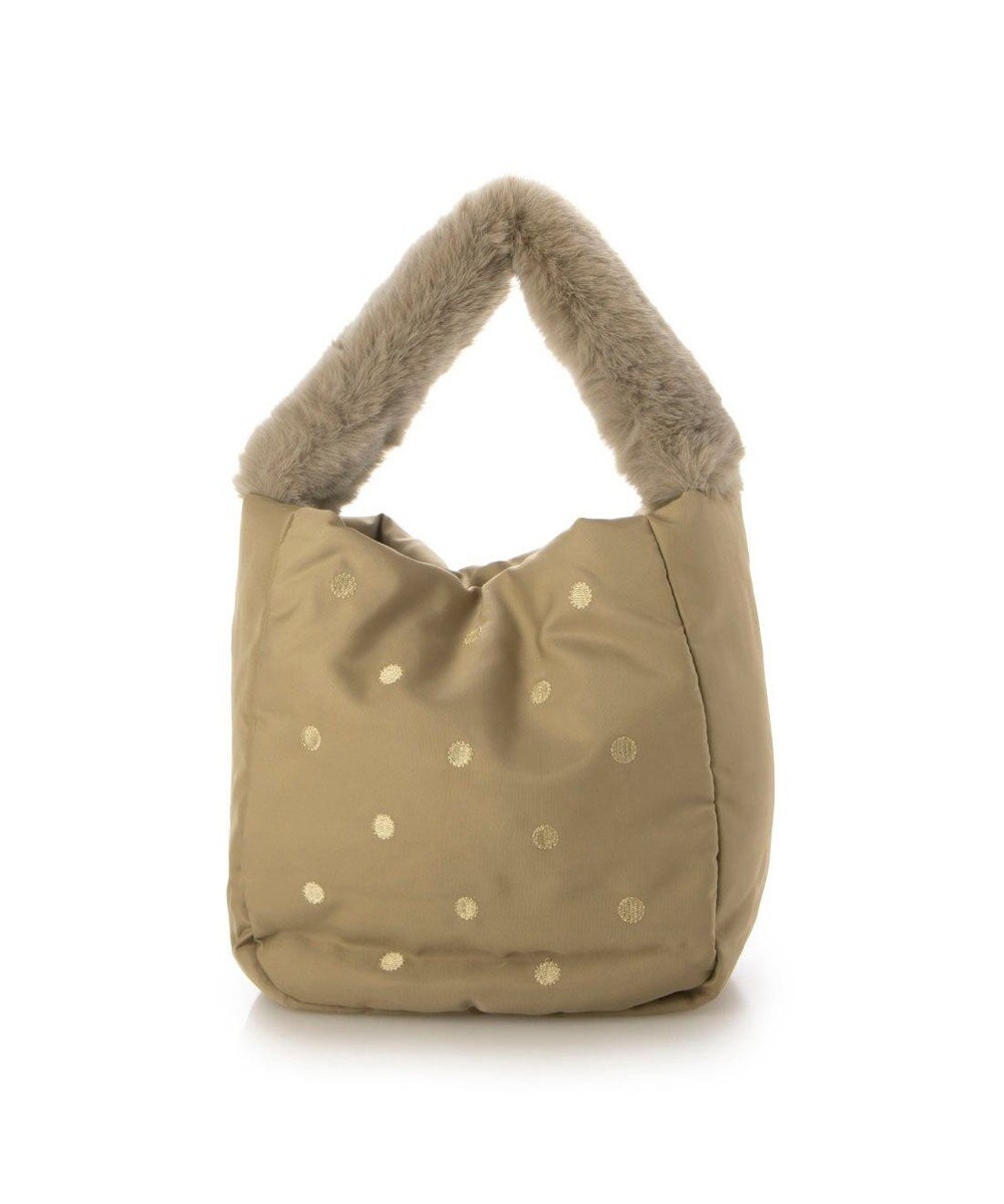 UNBILLION カシュカシュ cachecache / エコファーワンハンドルドット刺繍トート 