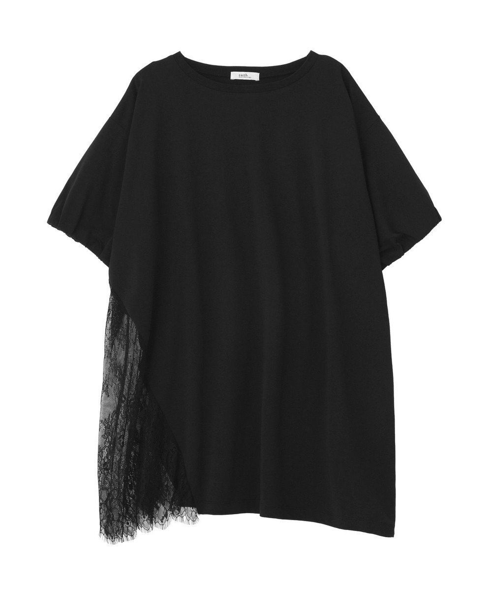 earth music&ecology アシメレースビッグTシャツ 