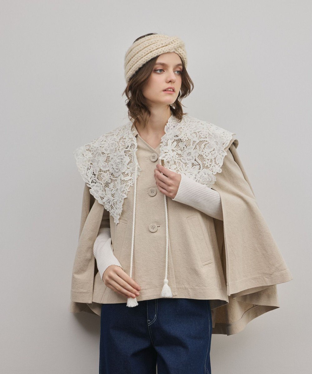 GRACE CONTINENTAL タッセル付レースカラー 