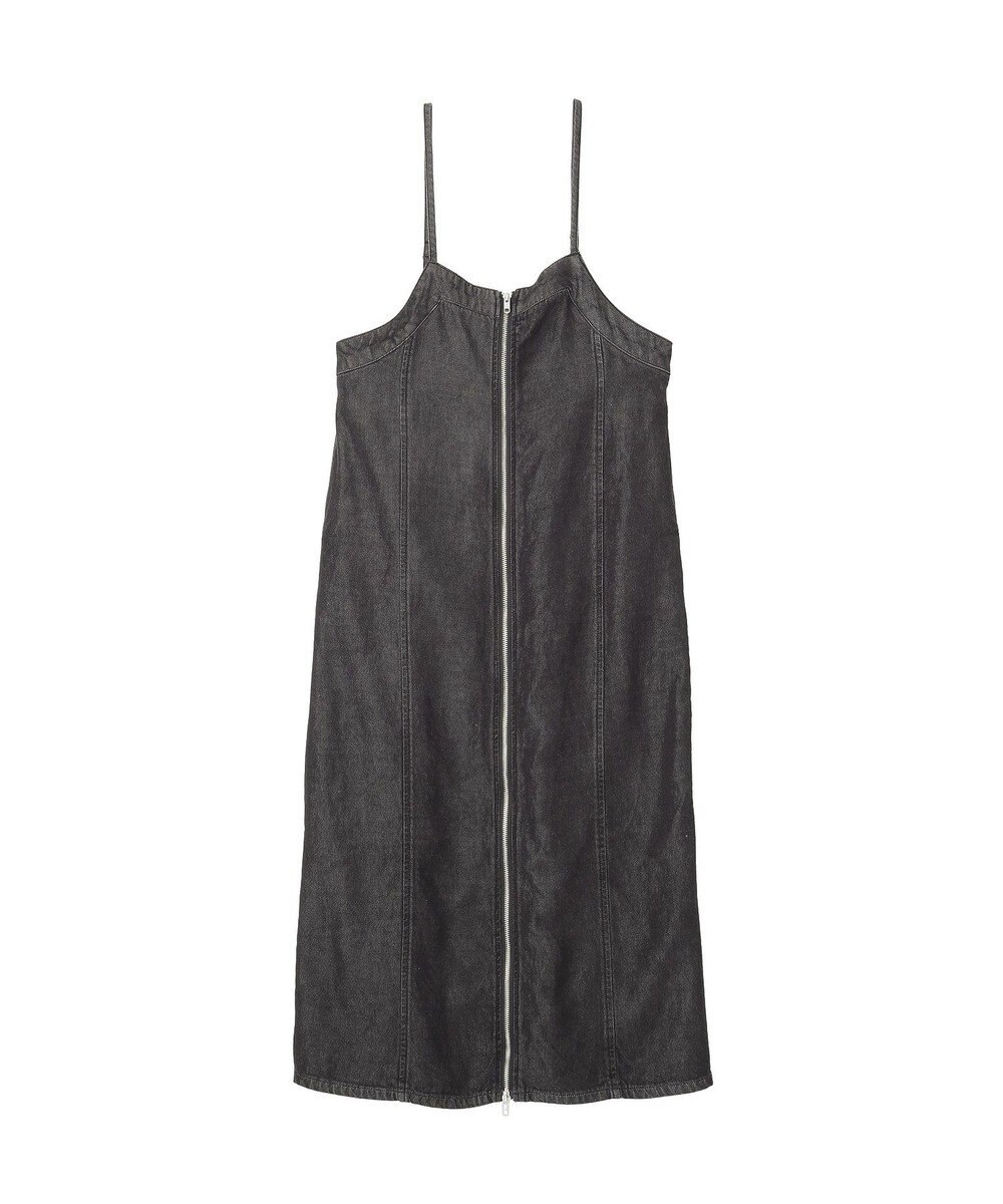 earth music&ecology ダブルジップデニムキャミワンピース 