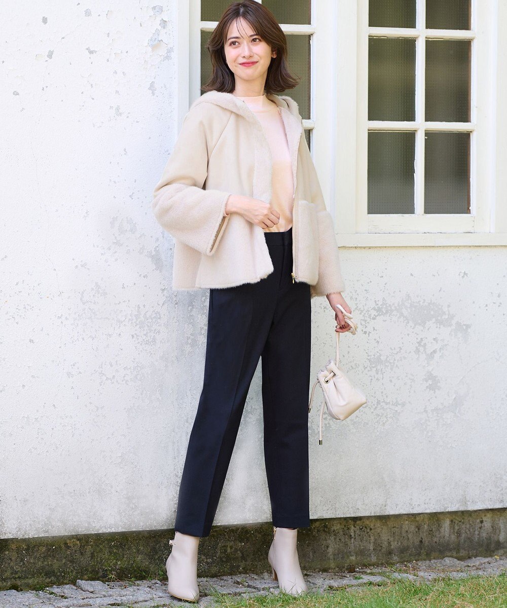 ANY SIS 【洗える】カシミヤブレンドパフ袖 ニット 