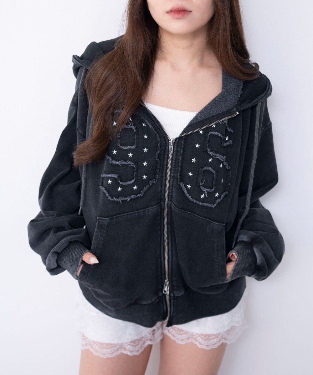 WEGO グラフィックZIPパーカー 