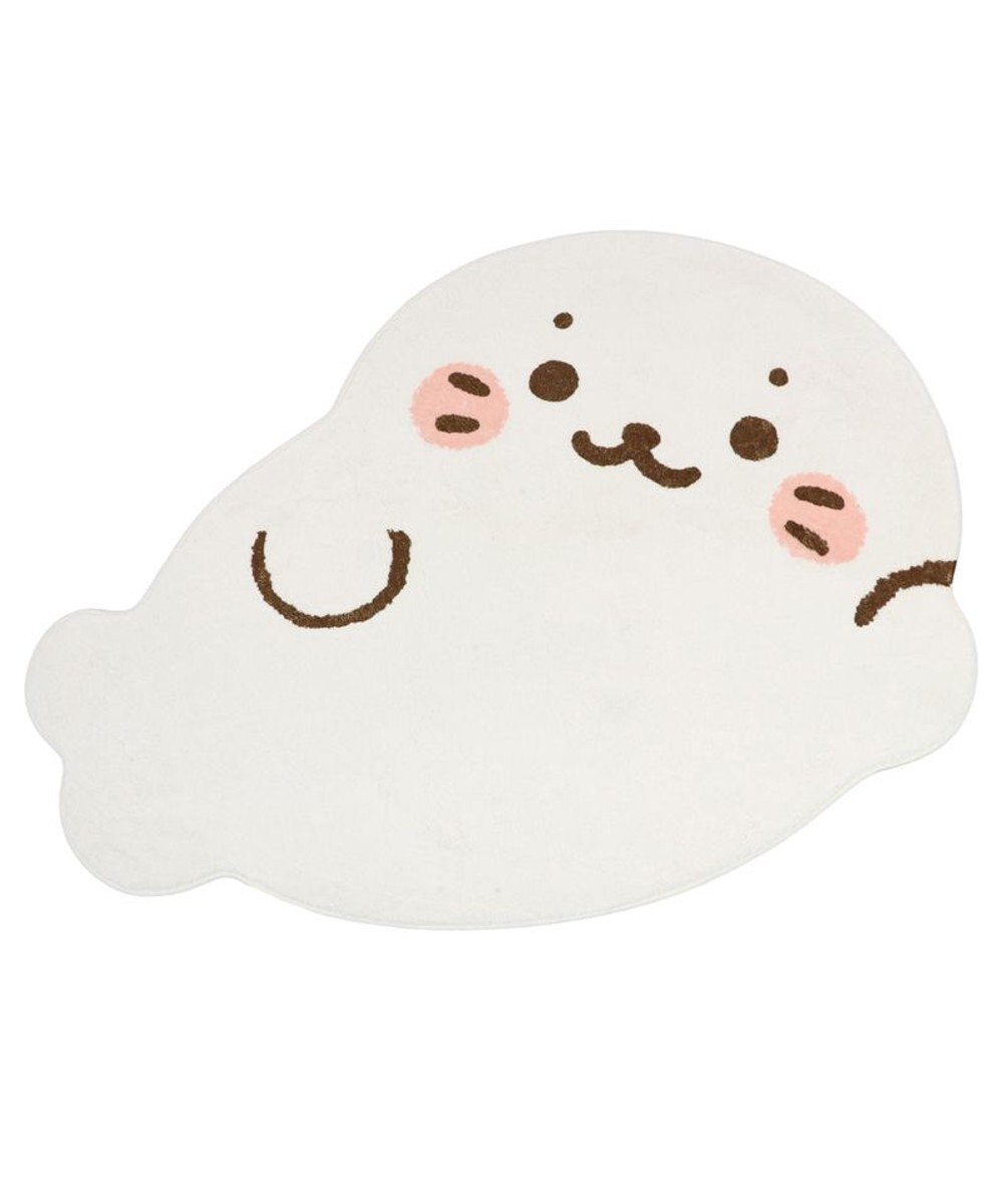 Mother garden しろたん ダイカット フロアラグ Lサイズ 100×130cm 